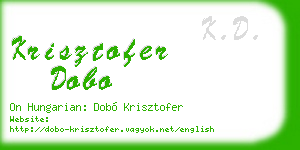 krisztofer dobo business card